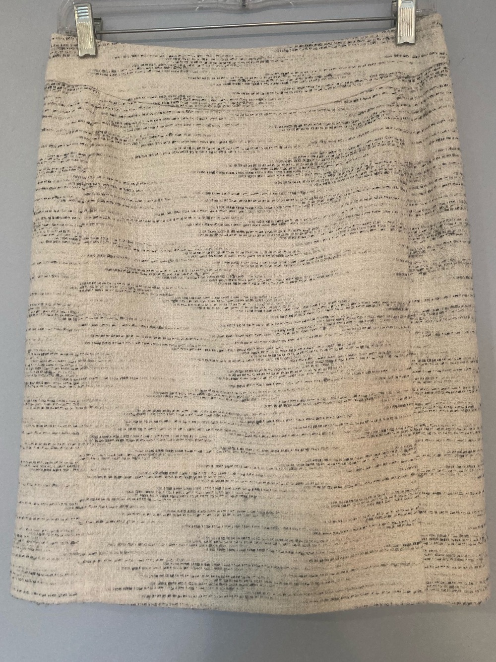 Yoana Baraschi Ivory and Black Textured Pencil Skirt sz 6